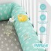 Бортик захисний мультифункціональний в ліжечко ТM PAPAELLA 60 x 15 см, 120 x 15 см корона мята/беж Бортик захисний мультифункціональний в ліжечко ТM PAPAELLA 60 x 15 см, 120 x 15 см корона мята/беж