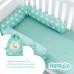 Бортик захисний мультифункціональний в ліжечко ТM PAPAELLA 60 x 15 см, 120 x 15 см зірка/горошок ментол Бортик захисний мультифункціональний в ліжечко ТM PAPAELLA 60 x 15 см, 120 x 15 см зірка/горошок ментол