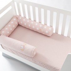 Бортик захисний мультифункціональний в ліжечко ТM PAPAELLA 60 x 15 см, 120 x 15 см зірка/горошок пудра Бортик захисний мультифункціональний в ліжечко ТM PAPAELLA 60 x 15 см, 120 x 15 см зірка/горошок пудра