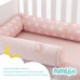 Бортик захисний мультифункціональний в ліжечко ТM PAPAELLA 60 x 15 см, 120 x 15 см зірка/горошок пудра Бортик захисний мультифункціональний в ліжечко ТM PAPAELLA 60 x 15 см, 120 x 15 см зірка/горошок пудра