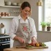 Фартух для кухні IDEIA з вишивкою та кишенею, з захистом від плям, бавовна, для жінок і чоловіків сірий