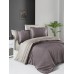 Комплект постільної білизни First Choice сатин ДЕЛЮКС евро (Serenity Lilac-Beige)