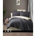 Комплект постільної білизни First Choice сатин евро (Point Anthracite)