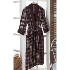 Халат чоловічий вафельний Gursan VAF-Brown 2XL (темно-коричневий в клітинку) Халат чоловічий вафельний Gursan VAF-Brown 2XL (темно-коричневий в клітинку)