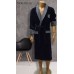 Халат чоловiчий велюр-махра розмір 2XL Dark-Blue ТМ Gursan