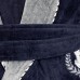 Халат чоловiчий велюр-махра розмір 3XL Dark-Blue ТМ Gursan
