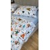 Комплект постільної білизни Хитрий лис/блакитний, Turkish flannel Комплект постільної білизни Хитрий лис/блакитний, Turkish flannel