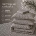 Комплект постільної білизни Cloud Dream, полуторний, мікросатин жатка, сіро-бежевий, в подарунковій упаковці, ТМ IDEIA
