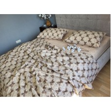 Комплект постільної білизни Серпанок беж, GOFRE DUO