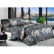 Комплект постільної білизни Midnight Magnolia, Sofia, двоспальний, Полікоттон, СПК-312 Комплект постільної білизни Midnight Magnolia, Sofia, двоспальний, Полікоттон, СПК-312