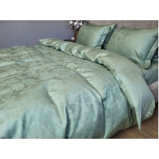 Комплект постільної білизни Paisley Green, Сатин Жаккард, ТМ Комфорт-текстиль Комплект постільної білизни Paisley Green, Сатин Жаккард, ТМ Комфорт-текстиль
