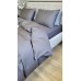 Комплект постільної білизни Satin GOFRE Жатка, графіт Комплект постільної білизни Satin GOFRE Жатка, графіт