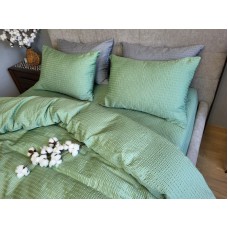 Комплект постільної білизни Satin GOFRE Жатка, полин Комплект постільної білизни Satin GOFRE Жатка, полин