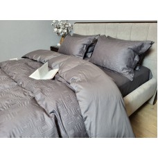 Комплект постільної білизни Sguare Dark Grey, Сатин JACQUARD, ТМ Комфорт-текстиль Комплект постільної білизни Sguare Dark Grey, Сатин JACQUARD, ТМ Комфорт-текстиль