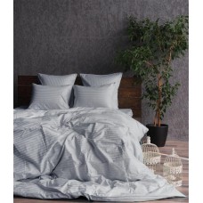 Комплект постільної білизни Страйп сатин LUX LIGHT GREY, смужка 1 см., 100% Бавовна, світло-сірий, Комфорт-текстиль Комплект постільної білизни Страйп сатин LUX LIGHT GREY, смужка 1 см., 100% Бавовна, світло-сірий, Комфорт-текстиль
