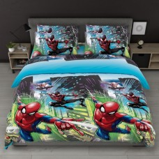 Комплект постільної білизни Spider Man, Людина павук, бязь, блакитний, бірюзовий Комплект постільної білизни Spider Man, Людина павук, бязь, блакитний, бірюзовий