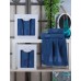 Набір із 2-х махрових рушників Gulcan Cotton Ornament blue