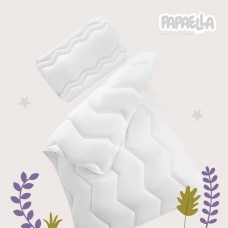 Набір Comfort дитяча ковдра 100 x 135 см та подушка 40 x 60 см у ліжечко, зигзаг біла ТM PAPAELLA Набір Comfort дитяча ковдра 100 x 135 см та подушка 40 x 60 см у ліжечко, зигзаг біла ТM PAPAELLA