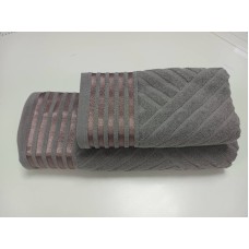 Набір махрових рушників LUX COTTON YENI Баня + Обличчя, 100% Бавовна, Сірий, Туреччина Набір махрових рушників LUX COTTON YENI Баня + Обличчя, 100% Бавовна, Сірий, Туреччина
