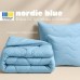 Набір NordicBlue, євро ковдра 200 x 220 см і 2 шт подушки 50 x 70 см, штучний пух, антиалергенний, блакитний, ТМ IDEIA