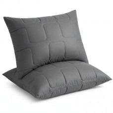 Подушки 50x70 см 2 шт, ManMaker IDEIA, штучний пух, гіпоалергенні, стьобані на блискавці, графітові Подушки 50x70 см 2 шт, ManMaker IDEIA, штучний пух, гіпоалергенні, стьобані на блискавці, графітові