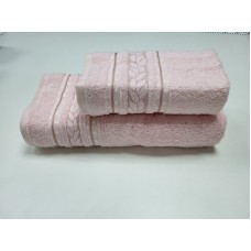 Набір з 2-х махрових рушників обличчя і баня VIP COTTON FILIZ, св.рожевий Набір з 2-х махрових рушників обличчя і баня VIP COTTON FILIZ, св.рожевий