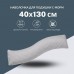 Наволочка для подушки S-Form TM IDEIA 40 x 130 см із блискавкою бязь бавовна горошок на сірому Наволочка для подушки S-Form TM IDEIA 40 x 130 см із блискавкою бязь бавовна горошок на сірому