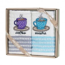 Набір кухонних рушників вафельних, 2 шт. 50 x 70 см., Simona Cup Coffee-3, ТМ Nilteks, Туреччина Набір кухонних рушників вафельних, 2 шт. 50 x 70 см., Simona Cup Coffee-3, ТМ Nilteks, Туреччина