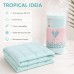 Ковдра літня IDEIA Tropical 175x210 см (двоспальна), штучний лебединий пух, легка, гіпоалергенна, блакитна Ковдра літня IDEIA Tropical 175x210 см (двоспальна), штучний лебединий пух, легка, гіпоалергенна, блакитна