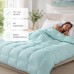 Ковдра літня IDEIA Tropical 200x220 см (євро), штучний лебединий пух, легка, гіпоалергенна, блакитна Ковдра літня IDEIA Tropical 200x220 см (євро), штучний лебединий пух, легка, гіпоалергенна, блакитна