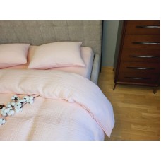 Муслінова постільна білизна Pink Peach, 4-шаровий муслін зі 100% бавовни, ТМ Комфорт-текстиль Муслінова постільна білизна Pink Peach, 4-шаровий муслін зі 100% бавовни, ТМ Комфорт-текстиль