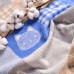 Плед детячий бавовна BABY ТM PAPAELLA 90 x 120 см киця блакитний
