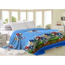 Плед Сонік Їжак Sonic, мікрофібра, 150 x 210 см, полуторний, Велсофт СПЛ-187, ТМ Sofia Плед Сонік Їжак Sonic, мікрофібра, 150 x 210 см, полуторний, Велсофт СПЛ-187, ТМ Sofia