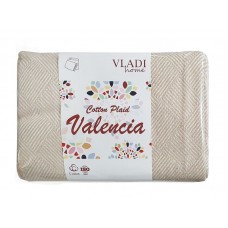 Плед Vladi Валенсія, 200x220 см, євро, 03/PARQUET білий-пісочний Плед Vladi Валенсія, 200x220 см, євро, 03/PARQUET білий-пісочний