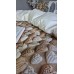 Комплект постільної білизни Плетені Сердечки Cotton 5D молочний Комплект постільної білизни Плетені Сердечки Cotton 5D молочний