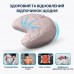 Подушка Balance ергономічна 46 x 24 x 10 см. для шиї, голови та спини, коричнева з вишивкою, ТМ IDEIA