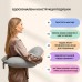 Подушка для годування диван 60 х 70 х 16 см антиалергенна бавовна, для комфорту мами, на блискавці сіро-бежева Подушка для годування диван 60 х 70 х 16 см антиалергенна бавовна, для комфорту мами, на блискавці сіро-бежева