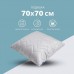 Подушка NORDIC COMFORT+ IDEIA 70 x 70 см чохол стьобаний з блискавкою антиалергенне волокно сіра