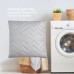 Подушка NORDIC COMFORT+ IDEIA 70 x 70 см чохол стьобаний з блискавкою антиалергенне волокно сіра