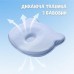 Подушка ортопедична дитяча BabyComfort 27 x 22 x 3 см, з ефектом пам’яті, блакитна у формі ведмедика, ТМ PAPAELLA