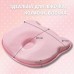 Подушка ортопедична дитяча BabyComfort 27 x 22 x 3 см, з ефектом пам’яті, рожева у формі ведмедика, ТМ PAPAELLA