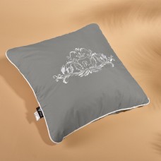 Подушка Модерн з вишивкою ТМ IDEIA 45 x 45 см сіра Подушка Модерн з вишивкою ТМ IDEIA 45 x 45 см сіра