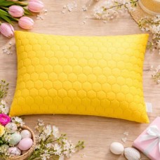 Подушка SunnyMood 50 x 70 см IDEIA, жовта, гіпоалергенна з блискавкою та стьобаним чохлом Подушка SunnyMood 50 x 70 см IDEIA, жовта, гіпоалергенна з блискавкою та стьобаним чохлом