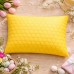 Подушка SunnyMood 50 x 70 см IDEIA, жовта, гіпоалергенна з блискавкою та стьобаним чохлом