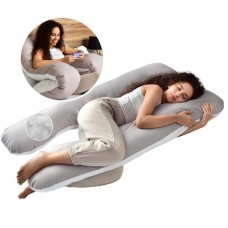 Подушка U-shape, П-подібна для вагітних та відпочинку ТМ IDEIA 140 x 75 x 20 см сіро/біла Подушка U-shape, П-подібна для вагітних та відпочинку ТМ IDEIA 140 x 75 x 20 см сіро/біла