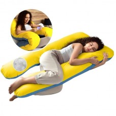 Подушка U-shape, П-подібна для вагітних і відпочинку ТМ IDEIA 140 x 75 x 20 см жовто/блакитна Подушка U-shape, П-подібна для вагітних і відпочинку ТМ IDEIA 140 x 75 x 20 см жовто/блакитна