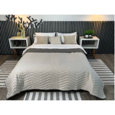Покривало ArCloud 140 x 215 стьобане двостороннє в сумцi (ZigZag - Rainy Day+Elephant Skin) Покривало ArCloud 140 x 215 стьобане двостороннє в сумцi (ZigZag - Rainy Day+Elephant Skin)