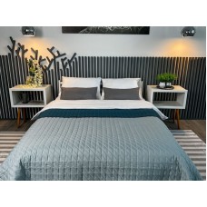 Покривало ArCloud 140 x 215 стьобане двостороннє в сумцi (Romb - Grey+Indian Teal) Покривало ArCloud 140 x 215 стьобане двостороннє в сумцi (Romb - Grey+Indian Teal)