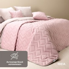 Покрывало ЛЮКС TM IDEIA 220 x 240 см пудра/св.сірий Покрывало ЛЮКС TM IDEIA 220 x 240 см пудра/св.сірий