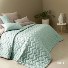 Покривало стьобане двостороннє ЛЮКС TM IDEIA 220 x 240 см мята/св.сіре Покривало стьобане двостороннє ЛЮКС TM IDEIA 220 x 240 см мята/св.сіре